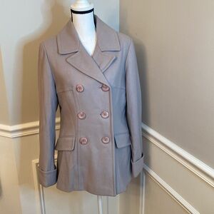 Victoria's Secret Wool Pea coat Size Large Gray Moda International